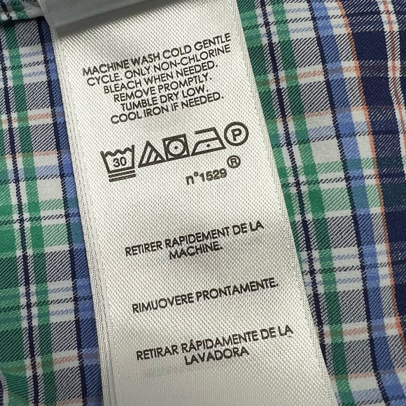 Ralph Lauren Blue Custom Fit Performance Button Up Check Shirt Men's Size XS - Picture 6 of 8